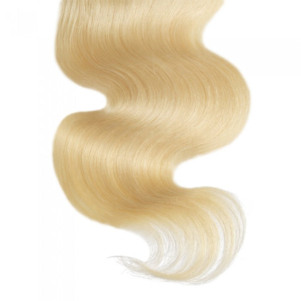 This is a Raw Indian Closure Body Wave Blonde Virgin Hair