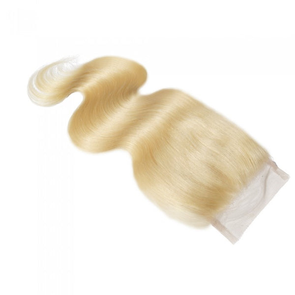 This is a Raw Indian Closure Body Wave Blonde Virgin Hair